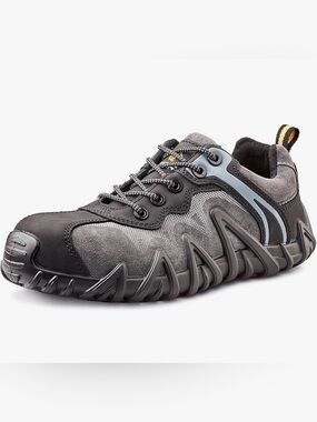 Terra Men's Gray black work shoe with composite toe and puncture resistant